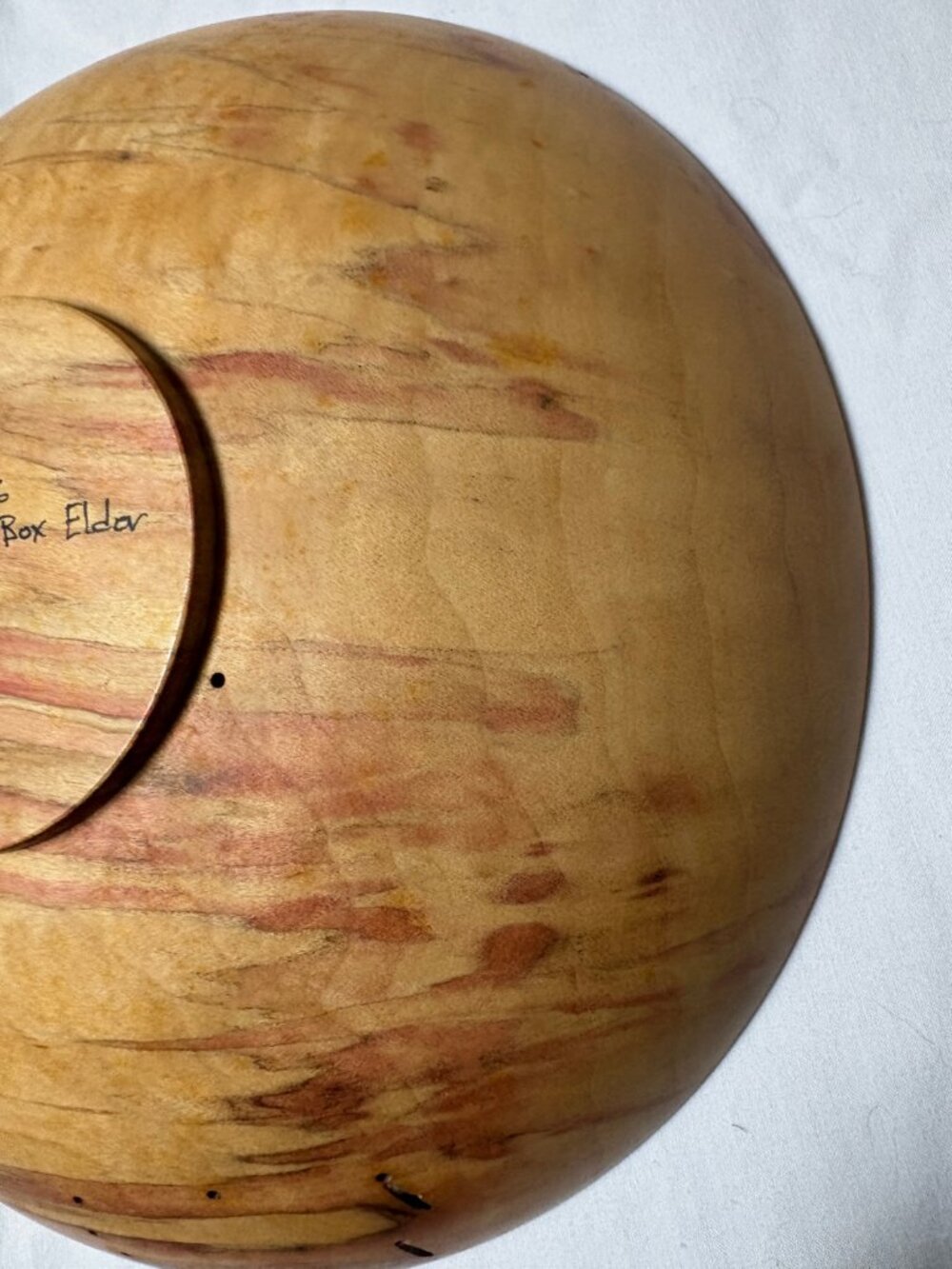 Ambrosia Box Elder Bowl by Warren Carpenter – Hand‑Turned, Signed & Numbered - Picture 6 of 9